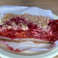 Raspberry and Peach slice  at Sprouted Oven in Abbotsford