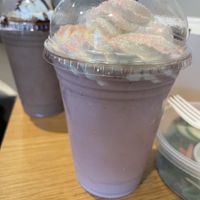 Chocolate milkshake and strawberry milkshake  at Sprouted Oven in Abbotsford