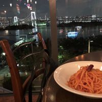 Spaghetti arrabiata at Cafe La Boheme - Odaiba in Tokyo