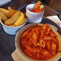 Kids' vegan tomato pasta at The Royal Oak in Orpington