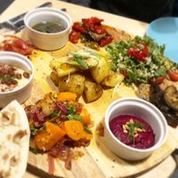 Vegan meze platter for 2 at The Journey in Newcastle Upon Tyne