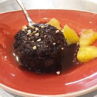 Vegan brownie at Yolo Pizza in Valencia