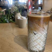 Iced latte (oat)  at St Kew Farm Shop & Cafe in Bodmin