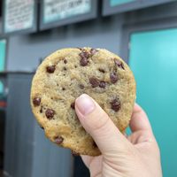 Vegan chocolate chip cookie  at Sunshine Sammies in Asheville