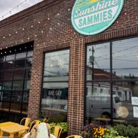 Mint chocolate chip sandwich  at Sunshine Sammies in Asheville