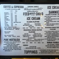 Menu, Memorial Day weekend 2019 at Sunshine Sammies in Asheville