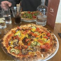 Vegetariana with vegan cheese, excellent pizza !   at Dough Pizza in Bath