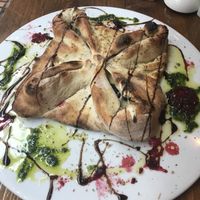 Vegan cheese parcel at Dough Pizza in Bath