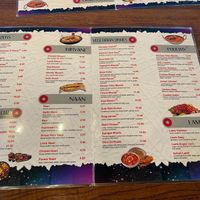 Menu  at Indian Twist in Tucson