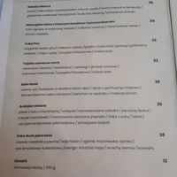 Dinner menu at Eden Bistro in Warsaw