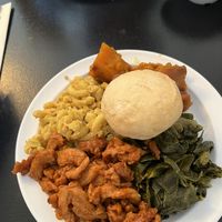 Soul food plate   at Vegelicious in Nashville