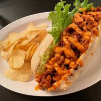 BBQ Chik Po Boy and chips  at Vegelicious in Nashville