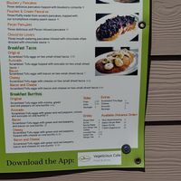 Menu at Vegelicious in Nashville