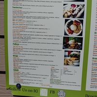 Menu at Vegelicious in Nashville