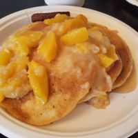Peach Pancakes
 at Vegelicious in Nashville