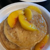 Vegan Peach Pancake  at Vegelicious in Nashville