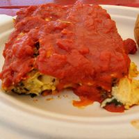 Lasagna is INSANELY GOOD at Vegelicious in Nashville