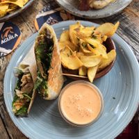 Chicken wrap at Amarre 69 in Barcelona