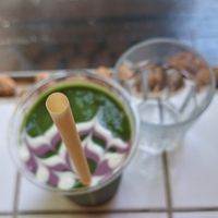 Green protein smoothie at Rainbowls in Amsterdam