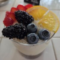 Chocolate chia pudding at Rainbowls in Amsterdam
