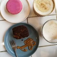 brownie and other sweets at Rainbowls in Amsterdam