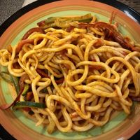 Spaghetti with veggies  at Old Bukhara Restaurant in Bukhara