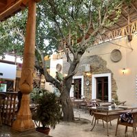 Outside area  at Old Bukhara Restaurant in Bukhara