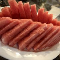 Excellent watermelon dessert (ask for melon too).  at Old Bukhara Restaurant in Bukhara