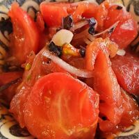 Salad (was supposed to be with cucumber and peppers) at Old Bukhara Restaurant in Bukhara