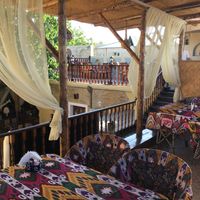 Inside the restaurant, the beautiful terrace  at Old Bukhara Restaurant in Bukhara