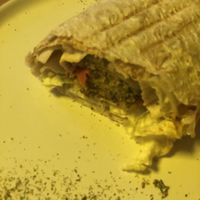 Falafel roll at Hi Mir Vegan Cafe in Nizhny Novgorod