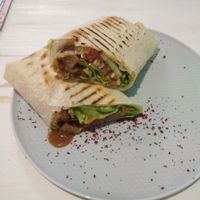 Roll with soy slices at Hi Mir Vegan Cafe in Nizhny Novgorod