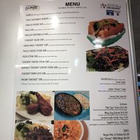 Menu at ZeeZee's in Roanoke