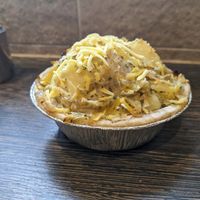 Delicious vegan homity pie at Peak Feast in Bakewell