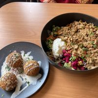   at Juste Falafel in Montreal