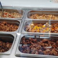 Vegan Meat options (for their plate, you can choose two) at Juste Falafel in Montreal