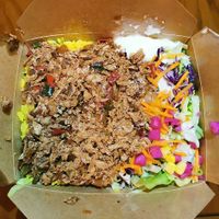 shawarma plate at Juste Falafel in Montreal