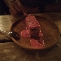 Coconut lime cake with dragonfruit drizzle at Musa Cookery in 