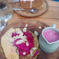 Moringa pancakes and coconut-lime loa at Musa Cookery in 