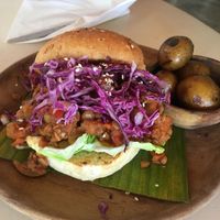 Hamburguesa lentejas at Musa Cookery in 