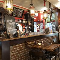 De bar van het eetcafé  at Eetcafé 't Olijfje in Roermond
