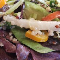 Sharkeys Quinoa salad closeup at Sharky's Woodfired Mexican Grill in Chatsworth