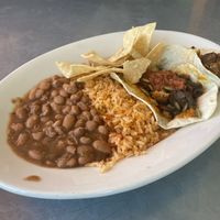 Roasted Cauliflower & Mushroom Taco Plate at Sharky's Woodfired Mexican Grill  in Studio City