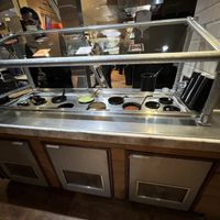 Salsa bar  at Sharky's Woodfired Mexican Grill  in Studio City