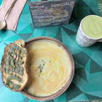 Souphie and Matcha Latte  at MyVegina in Stockholm