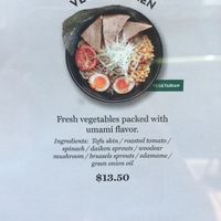 Veggie ramen  at Nami Ramen in St Louis