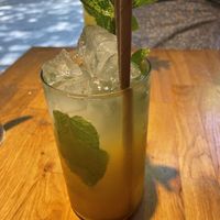 Mango lemonade  at Manso Pizzeria in Barcelona