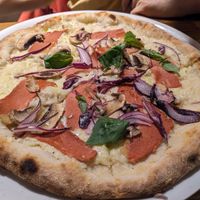 Pizza at Manso Pizzeria in Barcelona