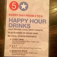 Happy hour drinks at 5 Star Burgers in Clayton