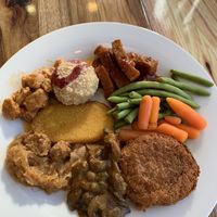 Plate with seitan, etc at 827 Speciality Kitchen - Kalvin in Budapest